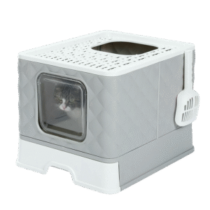 PAWZ Road Enclosed Cat Litter Box Large with Lid Drawer Type Easy to Clean,Gray
