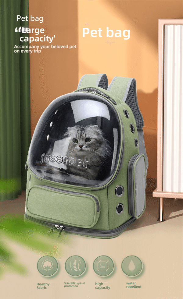 Portable Breathable Pet Cabin Double Shoulder Cat Backpack