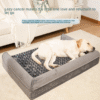 U-shaped detachable and washable pet sofa | Rose velvet four-season dog bed, anti-scratch sponge mattress for medium and large dogs, home-friendly design