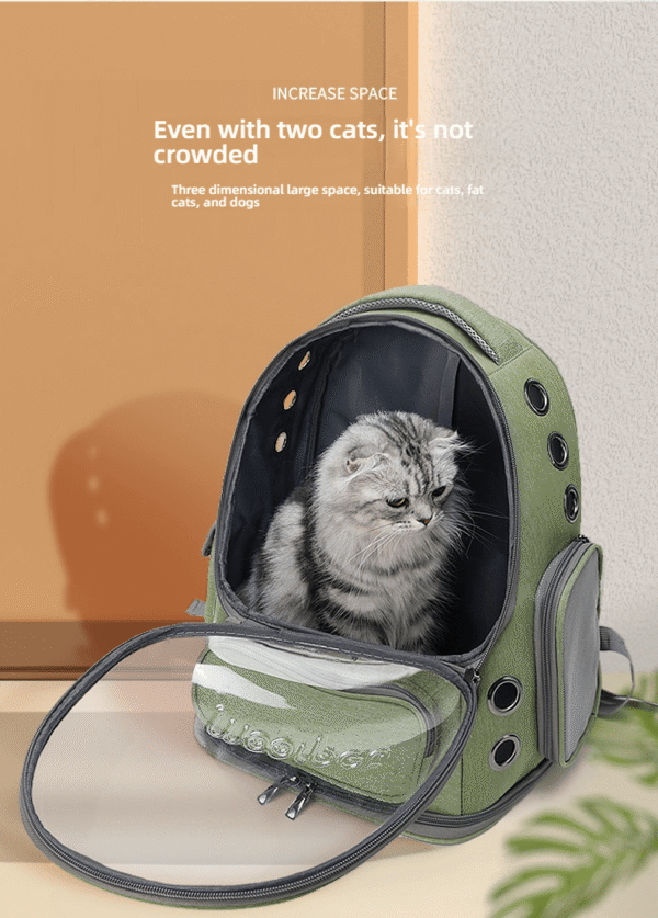 Portable Breathable Pet Cabin Double Shoulder Cat Backpack