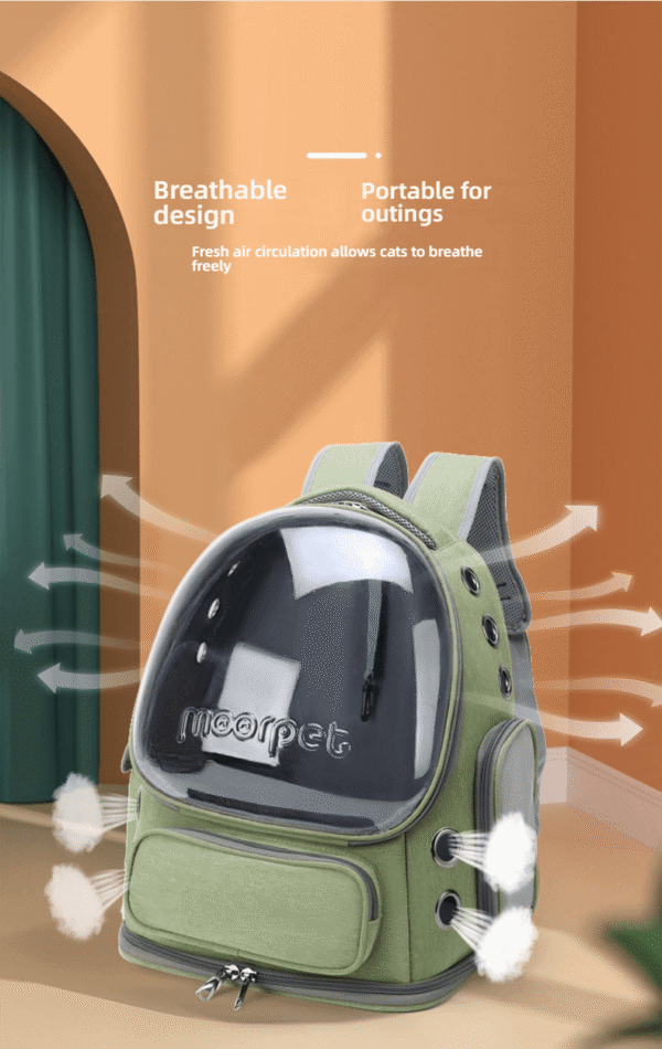 Portable Breathable Pet Cabin Double Shoulder Cat Backpack